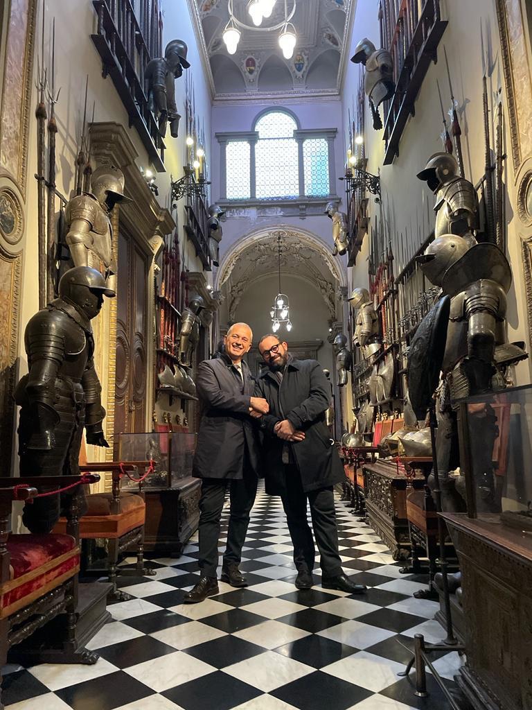 Massimo Maggio con Antonio D’Amico nelle sale del Museo Bagatti Valsecchi