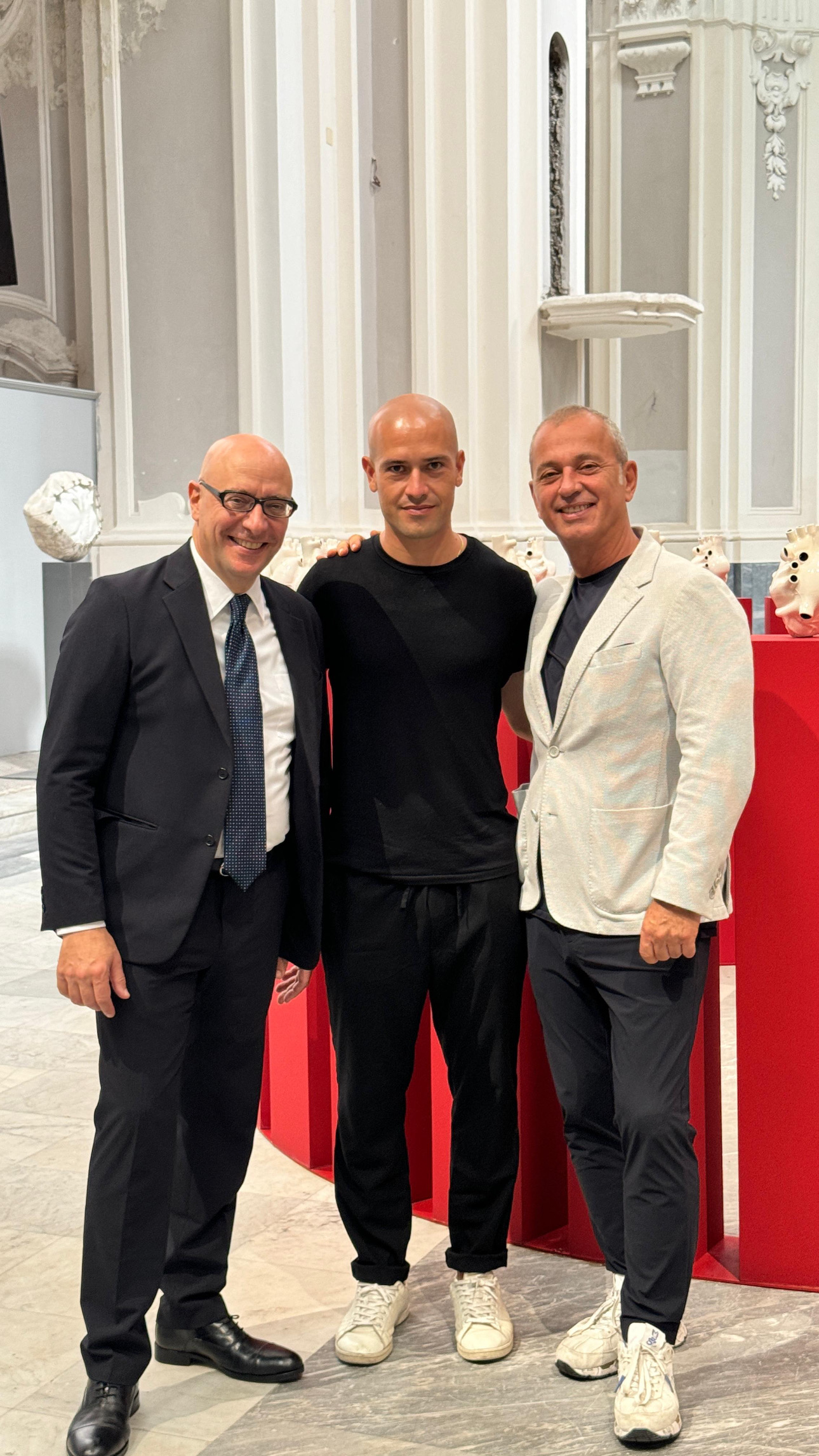 Massimo Maggio con Jago e Mario Vattani