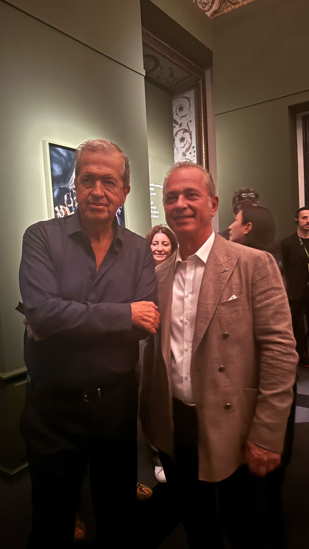 Massimo Maggio con il fotografo Mario Testino